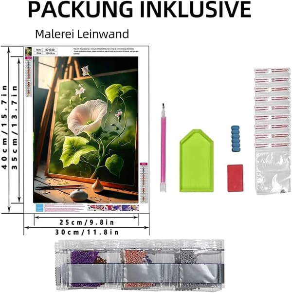 (30×40cm) Diamantmaleri Kit til Voksne, 5D Diamantmaleri