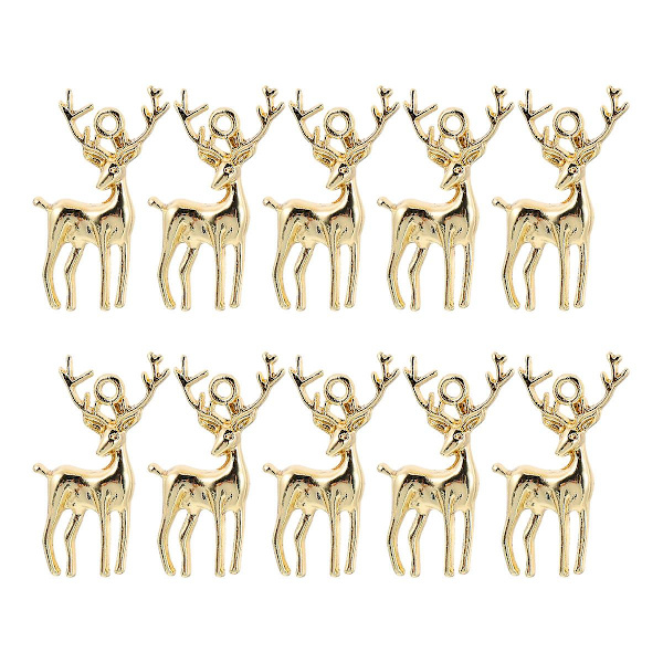 12 st julmotiv Charm i legering, hjortfigur, jul-DIY-charm