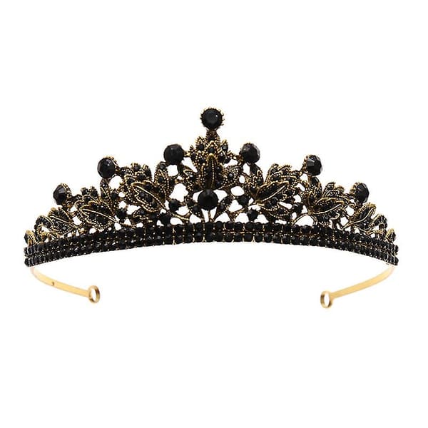 Brude Halvsirkel Krone Hodeplagg Rhinestones Inlagt Retro Hodeplagg Luksus Legering Krone Bryllup HG791