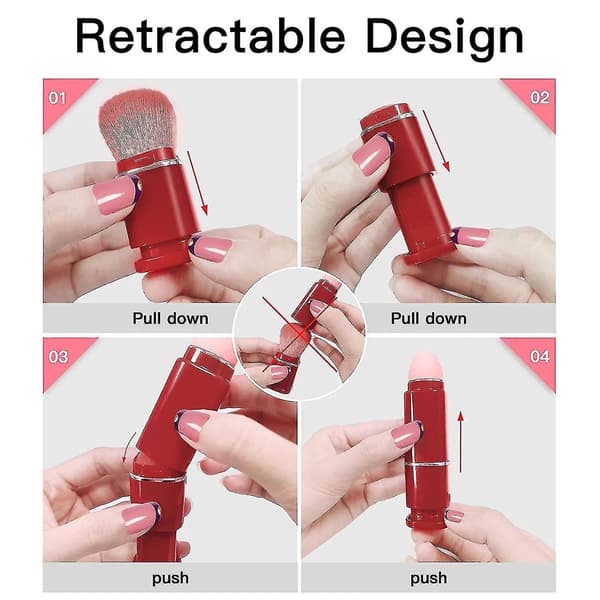 Style 4 Resesminkborstar, Mini Makeup Brush Set