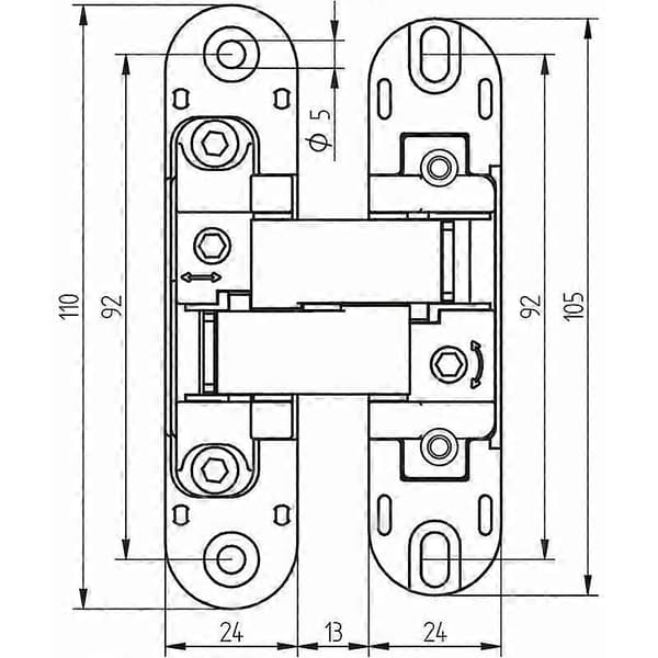 Hengsel B110 Sølvlasting 40KG