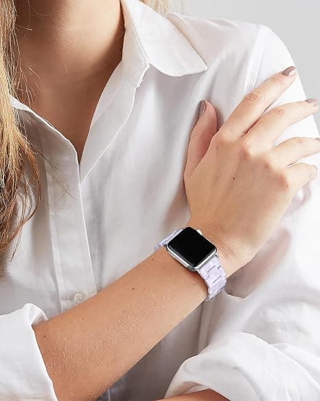 Resinrem (blank hvit), egnet for Apple Watch-rem