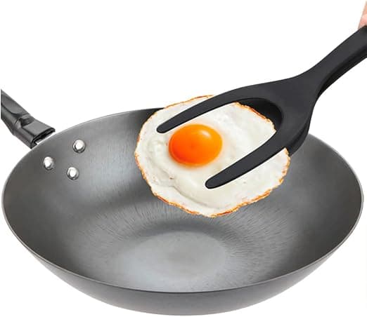 Svart multifunksjonell silikonspatel Spatel Tang Non-stick