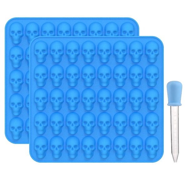 Candy-forme, Mini Skull Gummie Chokoladeforme til Halloween Gummies, Slik, Jello, Chokolade
