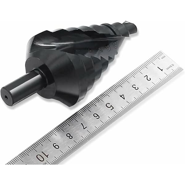 Trinnbor Pagodebor Titanium Nitrid Bor (10-45mm Spiralfløyte Nitrid (Svart)) Egnet for Verktøyrom