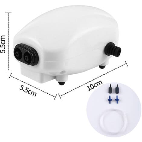Vattenbehållare luftpump, syrepump, akvariumsyrepump, dubbel kontroll bar pump