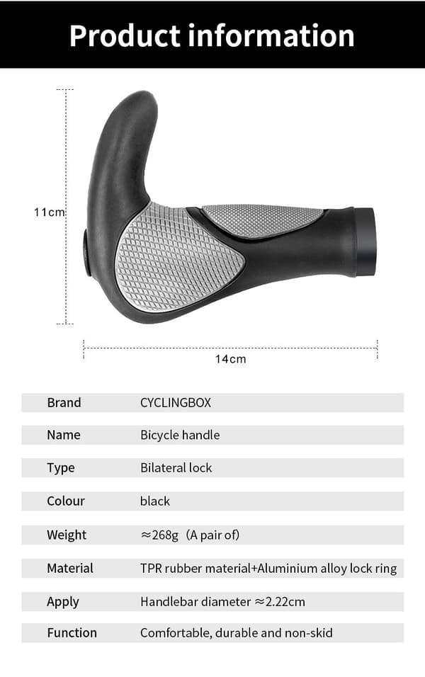MTB Greb Ergonomiske Cykelgreb Styrgreb Send nøgle
