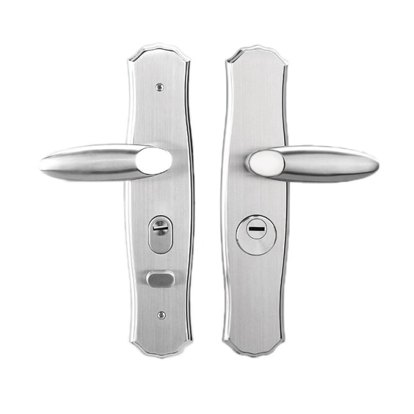 Stainless steel anti-theft door handle, door anti-theft lock, mechanical lock panel accessories vase panel round hole handle (about 1.0 thickness),