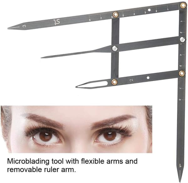1 permanent øjenbryn lineal gyldent snit øjenmakeup