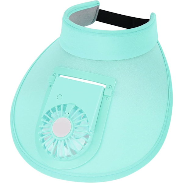 Blå-28*28cm-Dame Solhat med USB-blæser, tom top solhat
