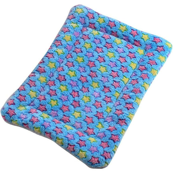 Plush Stjärnformad Djurfilt Puppy Coral Velvet Sängkudde Djur Coral Velvet Sovmatta Hund Sommar Sovplatta Varm Kudde Blå, M: 50x50cm