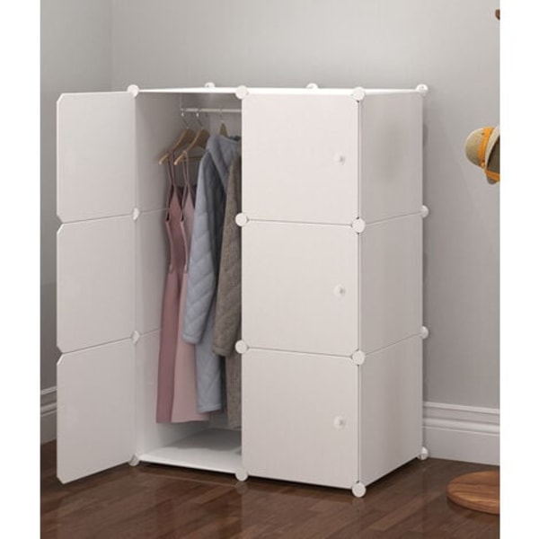 Plastic cabinet small combination storage cabinet 6 door storage cabinet