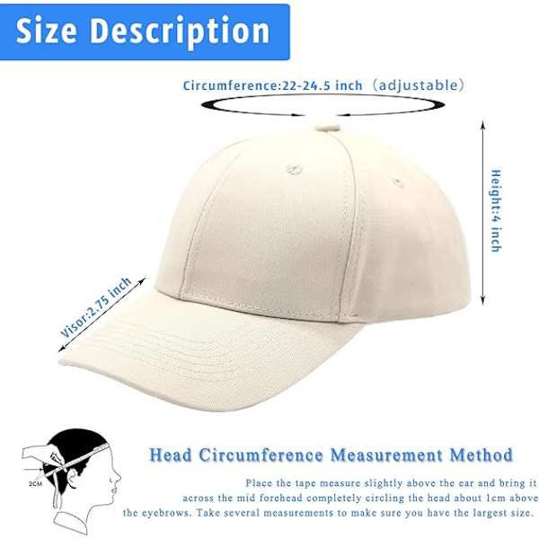 Baseballcaps for menn og kvinner - bomull, Bluex