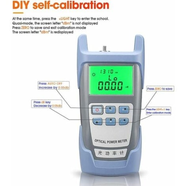 FTTH Fiberoptisk Strømmeter Optisk Kabeltester Fiberoptisk Tester -70 dBm til +10 dBm