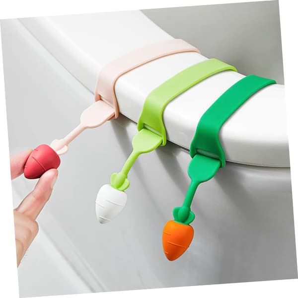 3 stycken (Orange+Vit+Röd) Toalettsitslyftare Toalettsitsar Pad