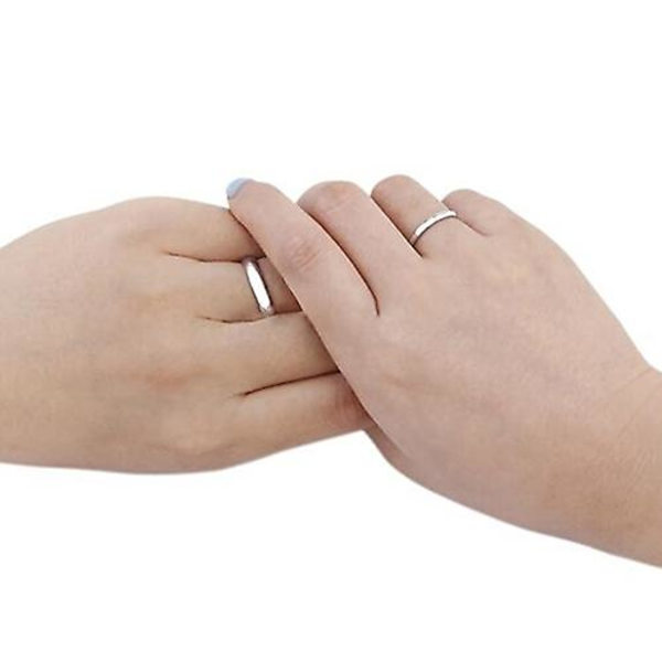 Bredde 2mm Unisex Fashion Rustfrit Stål Komfort Fit Plain Vielsesring 7