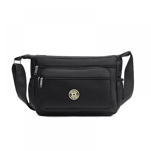 Dam Messenger Bag i Oxfordtyg, Casual Diagonal Blommig Tygväska, Myntplånbok A916-1197 E