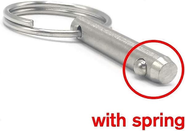 Rustfri stål kugle hængselstift, pakke med 4 1/4\" quick-release stifter til bimini top hardware