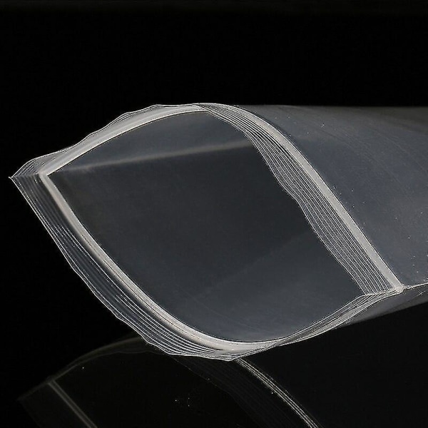 100-pack med genomskinliga, kraftiga zip-lock-förvaringsväskor, 0,08 mm (14x20 cm 100 st)