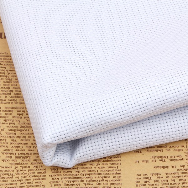 2 stycken korsstygns ekologisk bomull vit liten rutig broderi tyg 14ct30*30 14ct 30*30