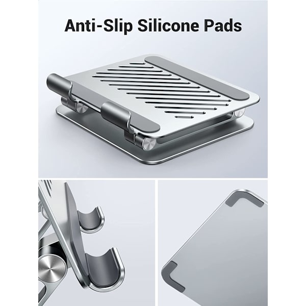 Tablet Stativ til Skrivebord Dobbelt Stang Stativ Aluminium Tablet Holder Justerbar Base Multi-Vinkel Højderyg Hjemmekontor Tilbehør