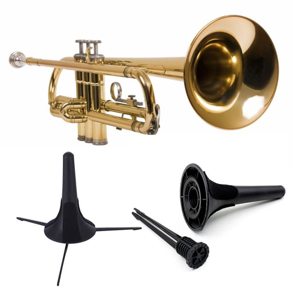 1 stativ för trumpet med tre metallstöd