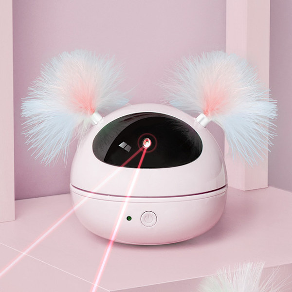 Infraröd Laserljus Kattleksak, Automatisk Rolig Kattsfjäder, Elektrisk Kattleksak (Batterimodell, Rosa)