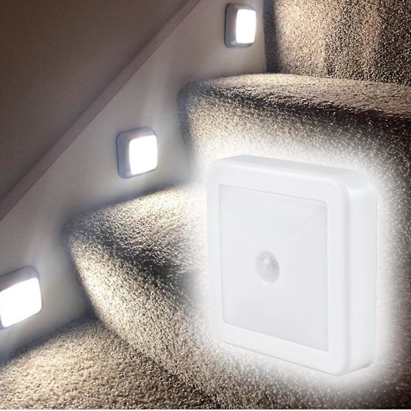 Smart LED-lampa med rörelsesensor, batteridriven, perfekt för sovrum, hall, toalett
