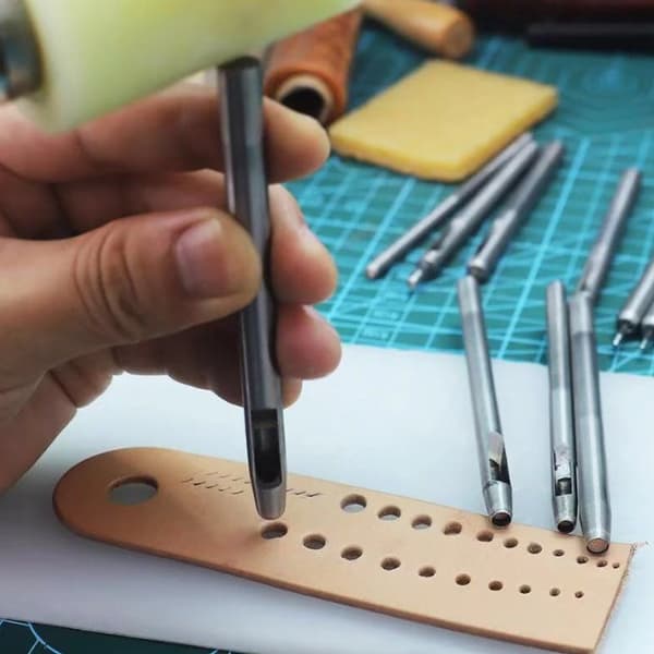 10-pack Rund Stans för Bälte, Läderstans, DIY Läderverktyg, Bältestans
