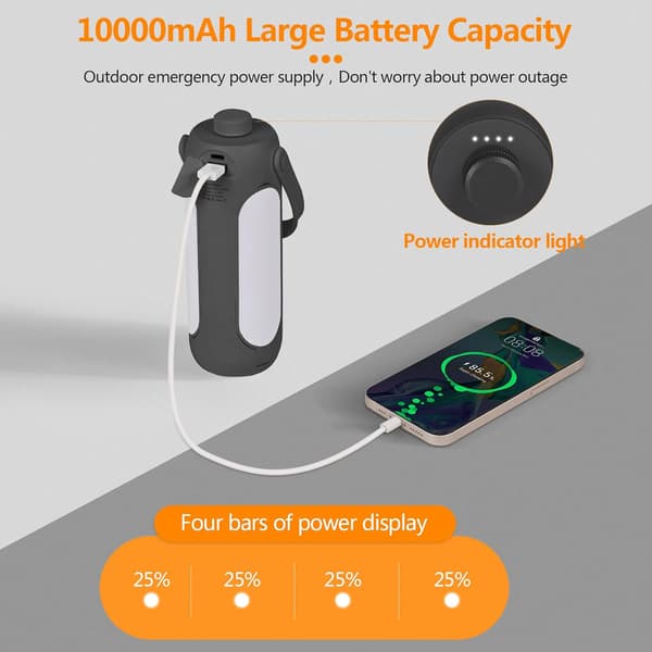 10000 mAh LED campinglampe, multifunktionel campinglampe