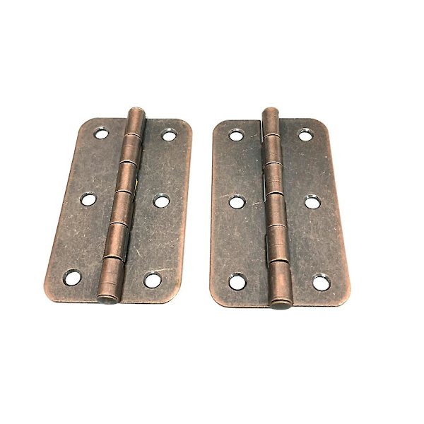 Vintage Antik Messing Mini Hængsler til Træ Møbelkasse Hardware #7