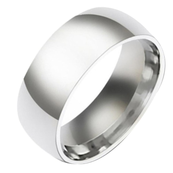 Unisex mode rostfritt stål förlovning par band fingerringar smycken present US 8 Male