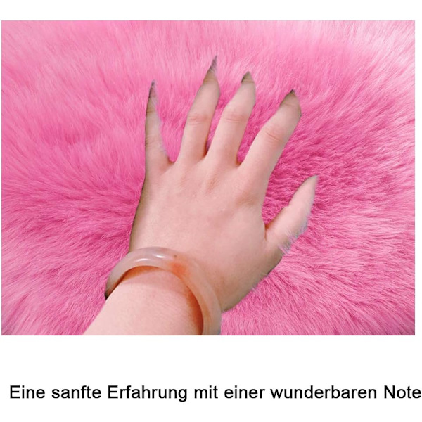 Faux Lammeskinns Teppe Shaggy Sauefell Faux Fur Teppe Shaggy Pels Super Myk Faux Lammeskinns Teppe for Stol Sofa Seng Teppet Stue Soverom Barnerom (Mørk