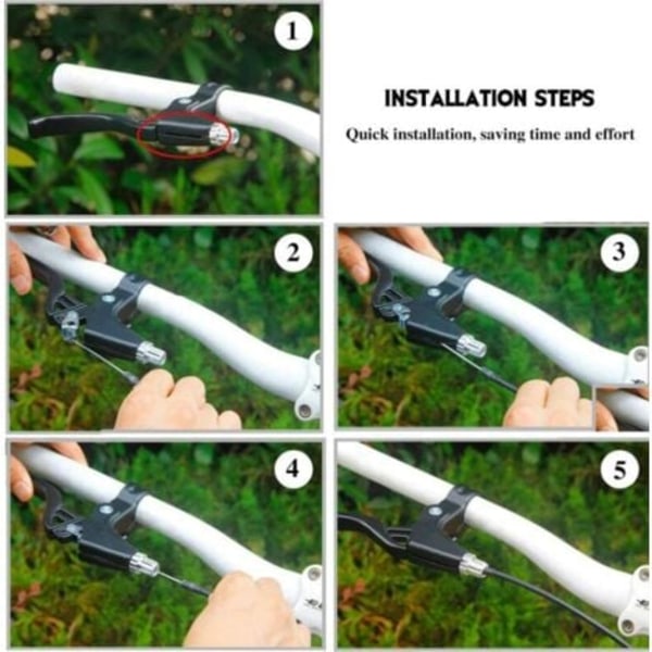 Par Bromsreglage för Cykel, Aluminiumlegering Bromsreglage Grepp Koppling Reglage för Landsvägscykel Mountainbike (Röd)