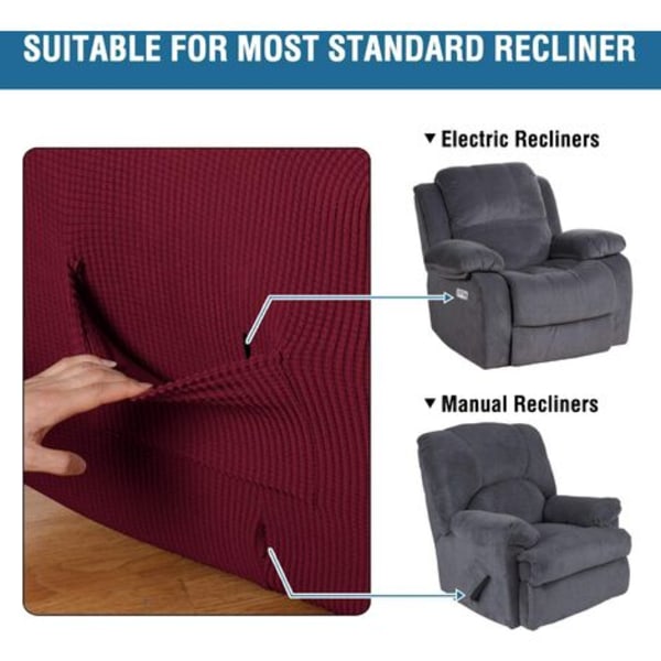 Super Stretch Sofa Betræk Recliner Betræk Recliner Stol Betræk Pasform Standard/Oversize Power Lift R