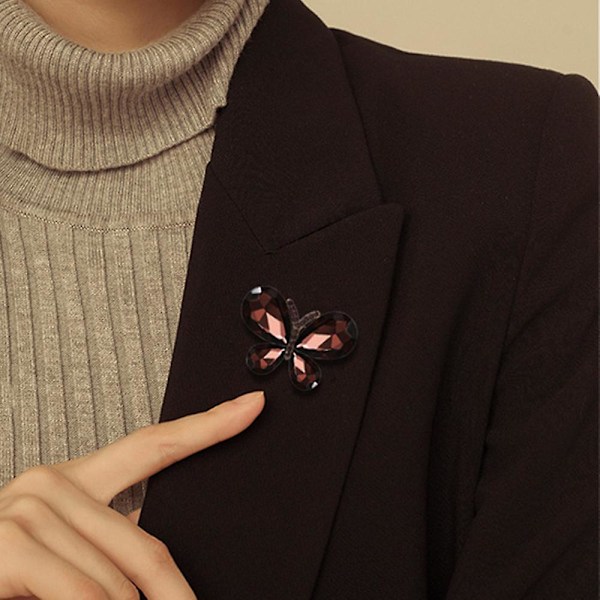 Kristallfjäril Personlig Legering Corsage Smycken Present till Kvinnor Flickor Green
