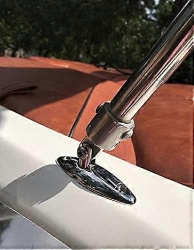 Snabbfäste Bimini Top Vridbart Gångjärn Däck Sidomontering 316 Rostfritt Stål Par (2 st, Silver)