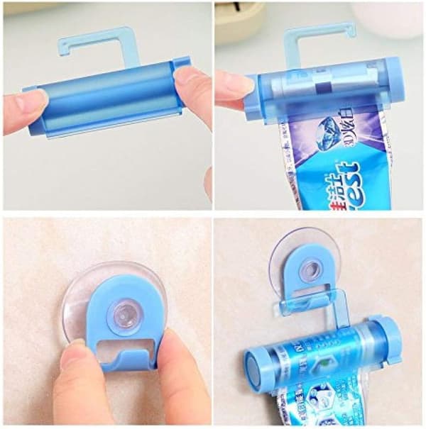 5 rullende tannkremdispenser-tuber Squeezer sugekopp