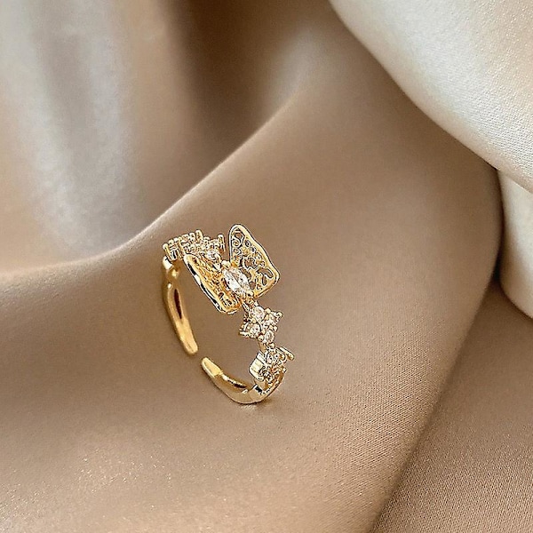 Ring med pärla, justerbar, modeaccessoar för flickor Ac3886 A68