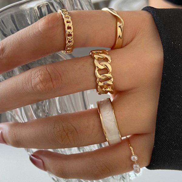 Ringe Sæt Butterfly Mode Smykker B2528 232