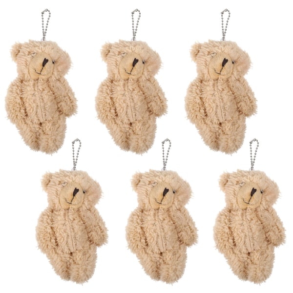 6 Pcs Unique Stylish Pendants Key Ring Pendants Little Bear Bag Pendants