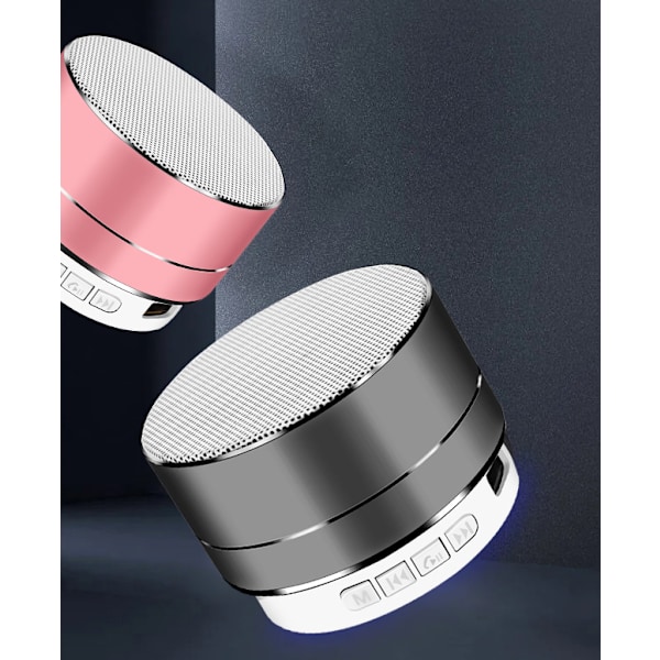 Bluetooth-högtalare i legering, bärbar minihögtalare (silvergrå)