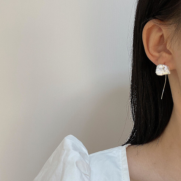 Örhängen Pärla Blomma Stud Mode Smycken Ac7910