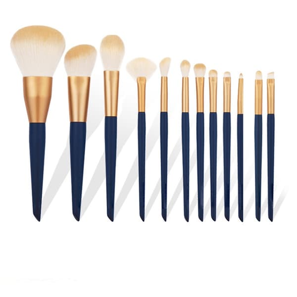 Komplet sæt med 12 makeupbørster,