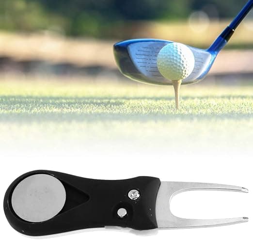 Svart golfgaffel, golfreparationsverktyg, golfvårförvaring