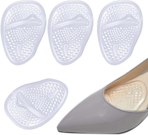 2 Par (transparenta) Framfotskuddar, Halv Innersula Plantar Pad,