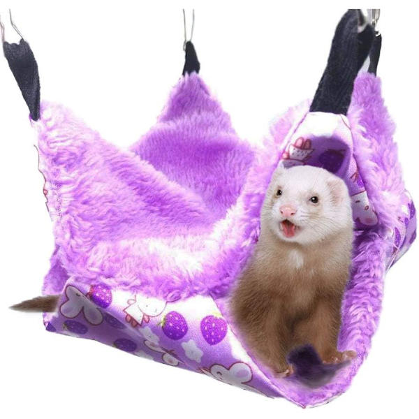 Husdjursbur Hängmatta, Sockerglidare, Hängmatta för illrar, marsvin, burtillbehör, hamsterbädd, liten mysig säng för chinchillor, papegojor, ekorre