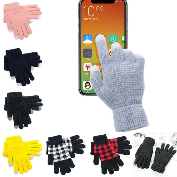 Vinter Touchscreen Handsker til Kvinder Varm Uldforet Strikket
