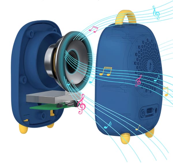 Bluetooth-högtalare, mini söt tecknad husdjursrymdkapselhögtalare (rosa)