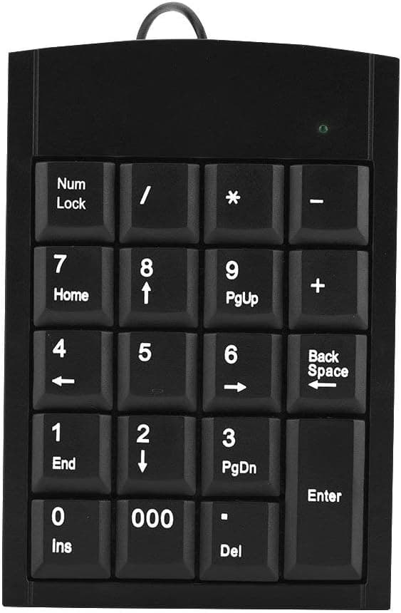 1 st USB Numeriskt Tangentbord, Bärbar Halksäker Mini USB Trådbunden